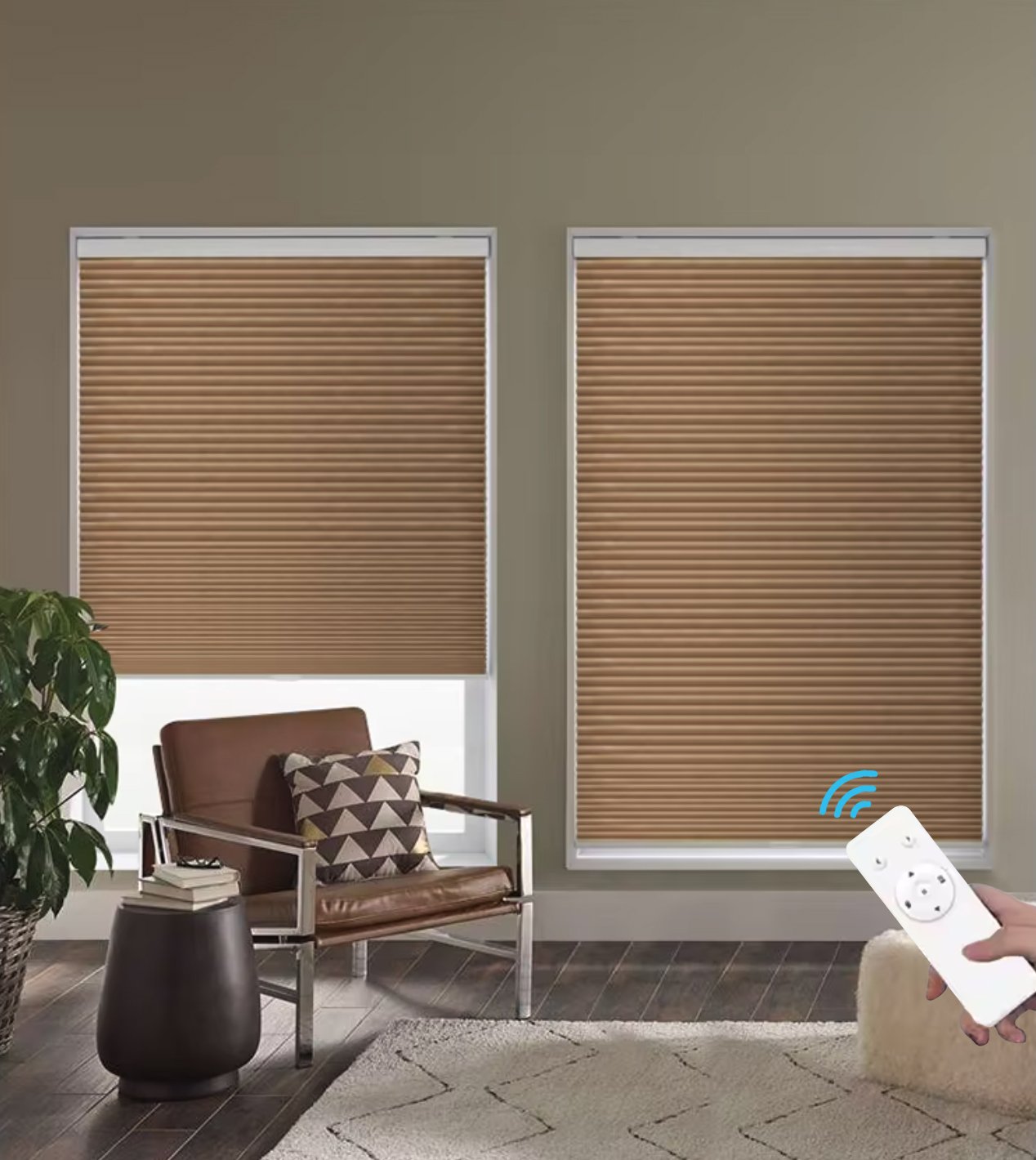 Professional Cordless Motorized Honeycomb Cellular Shades
