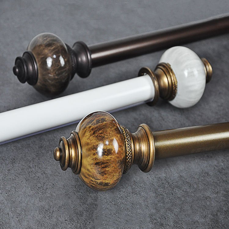 28mm Traditional Style Curtain Rod with Decorative Finials - Image 4