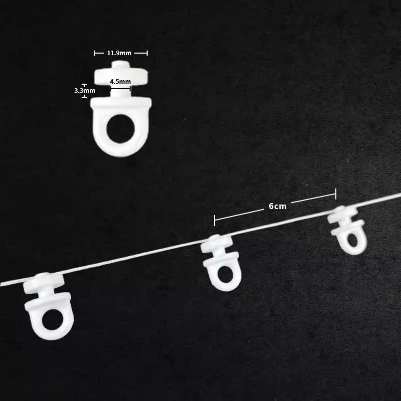 R&C Curtain Runner White Plastic Runner - Image 2