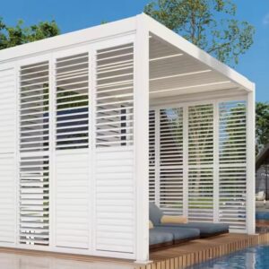Manufacturers Modern Smart Electric Louvered Pergola Garden Outdoor
