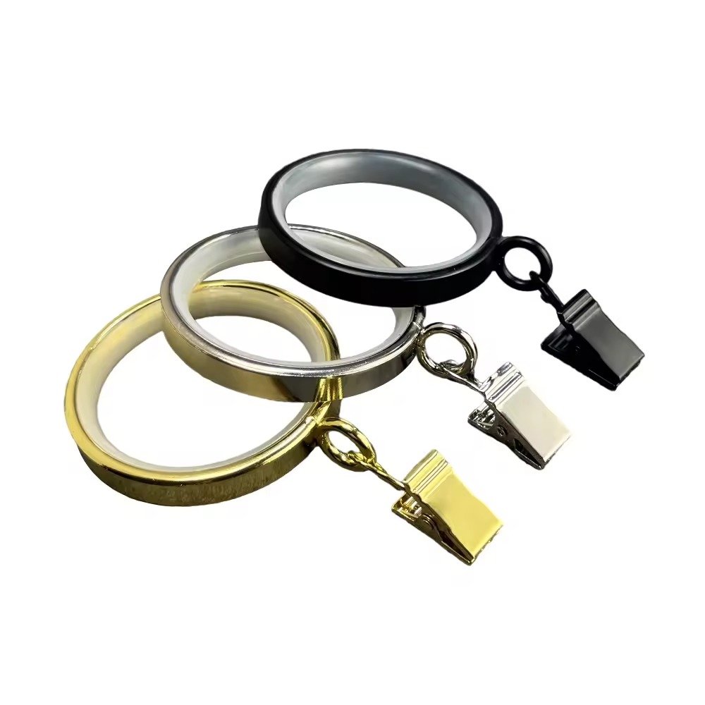 RC  Metal Curtain Rings with Clips multicolor