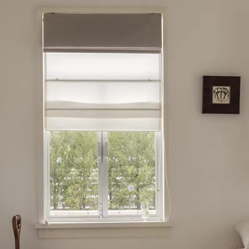 Electric Roman Roller Blind Motorized Double Roman Blinds - Image 2