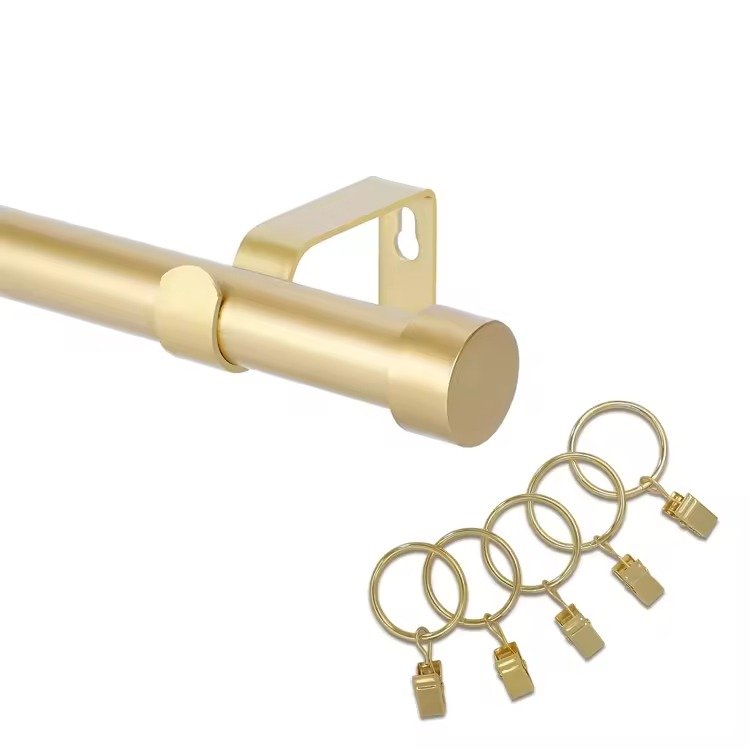 Professional 25mm Metal Curtain Rod Set with Rings - Image 3