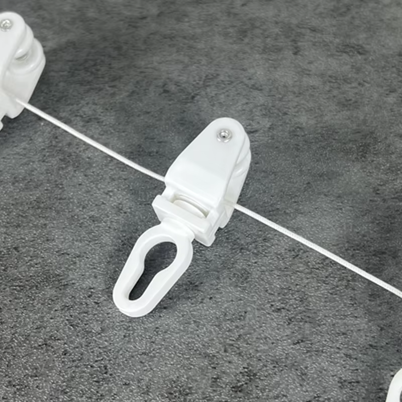 S Wave Curtain Runner - White Plastic Track Accessories - Image 2