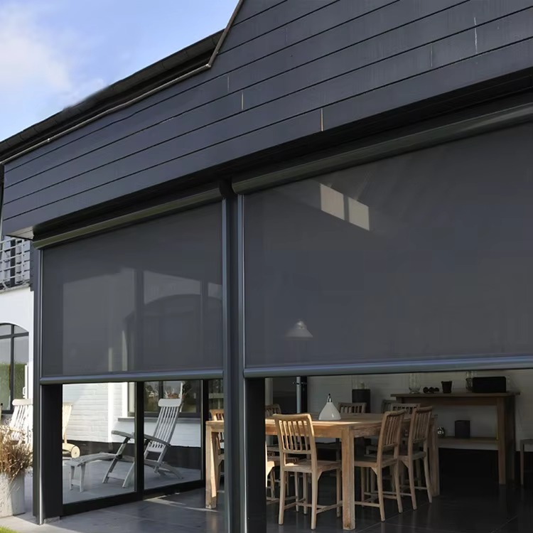 Outdoor Roller Shade Blind Outdoor Windproof Zip Track Outdoor Blinds - Image 2