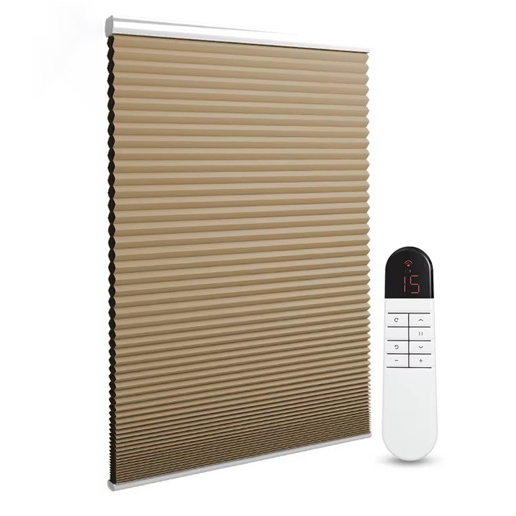 Motorized Blackout Honeycomb Blinds with Remote Control