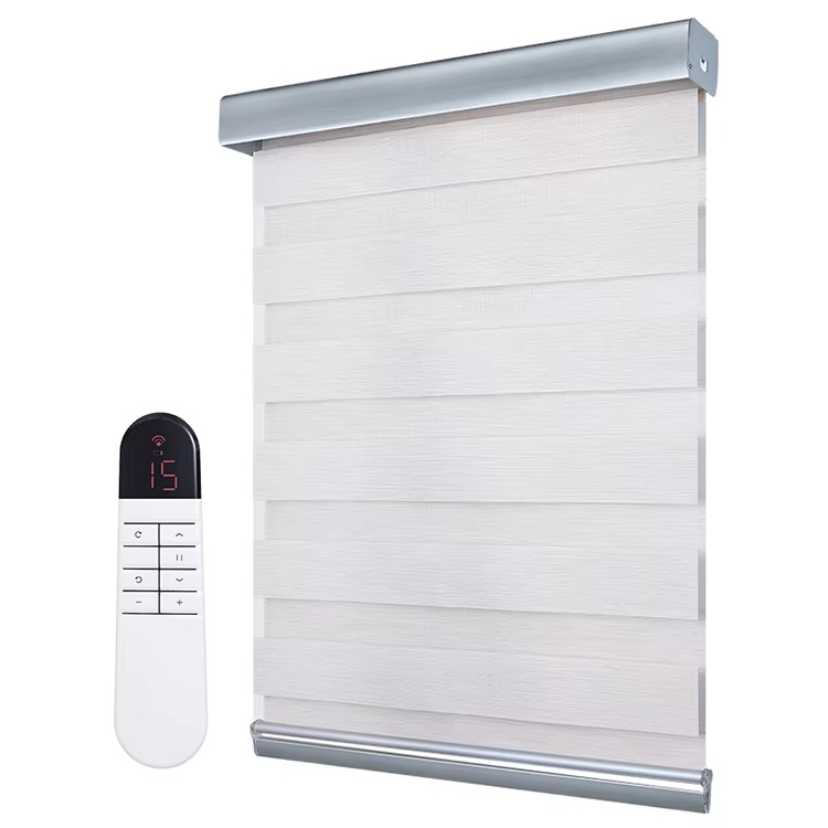 Manufacturer Motorized Zebra Blinds Thickened Imitation Linen Fabric - Image 3