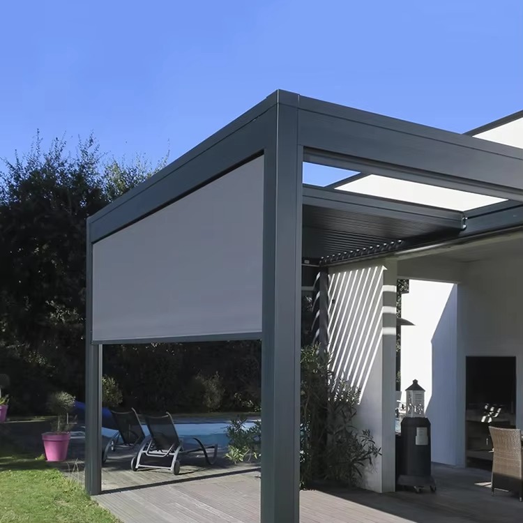 Outdoor Roller Shade Blind Outdoor Windproof Zip Track Outdoor Blinds - Image 3