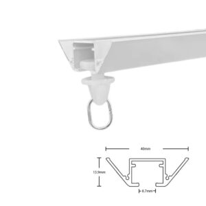 RC  Modern Aluminum V Shape Recessed Curtain Track