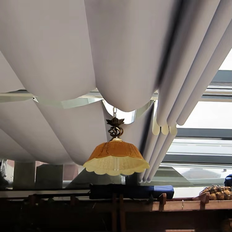 Smart Motorized Skylight Roof Roller Blind Indoor Electric Retractable Awnings