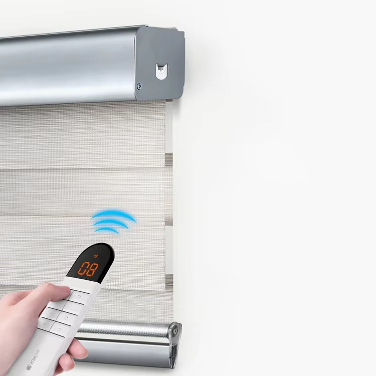 Manufacturer Motorized Zebra Blinds Thickened Imitation Linen Fabric - Image 6