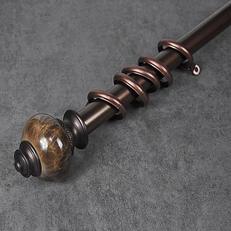 28mm Traditional Style Curtain Rod with Decorative Finials - Image 2