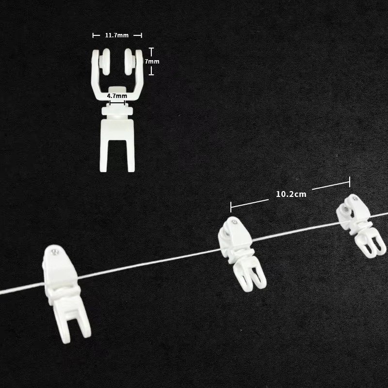 S Wave Curtain Runner - White Plastic Track Accessories - Image 4