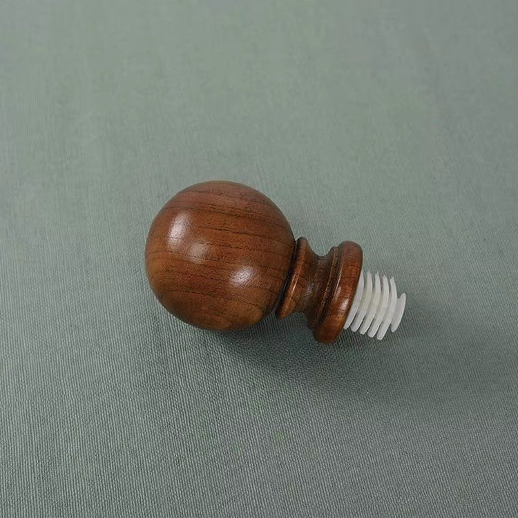 Premium Wooden Curtain Rod Set - Single & Double Track - Image 3